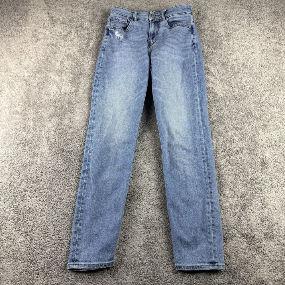 American Eagle Stretch Mom Jean Womens 0 Regular Blue‎ Light Wash Mid Rise